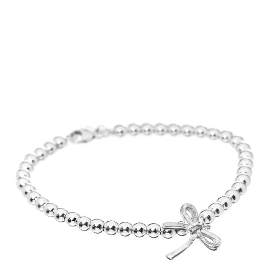 [Stellar jewels]STERLING SILVER BOW BEAD BRACELET
