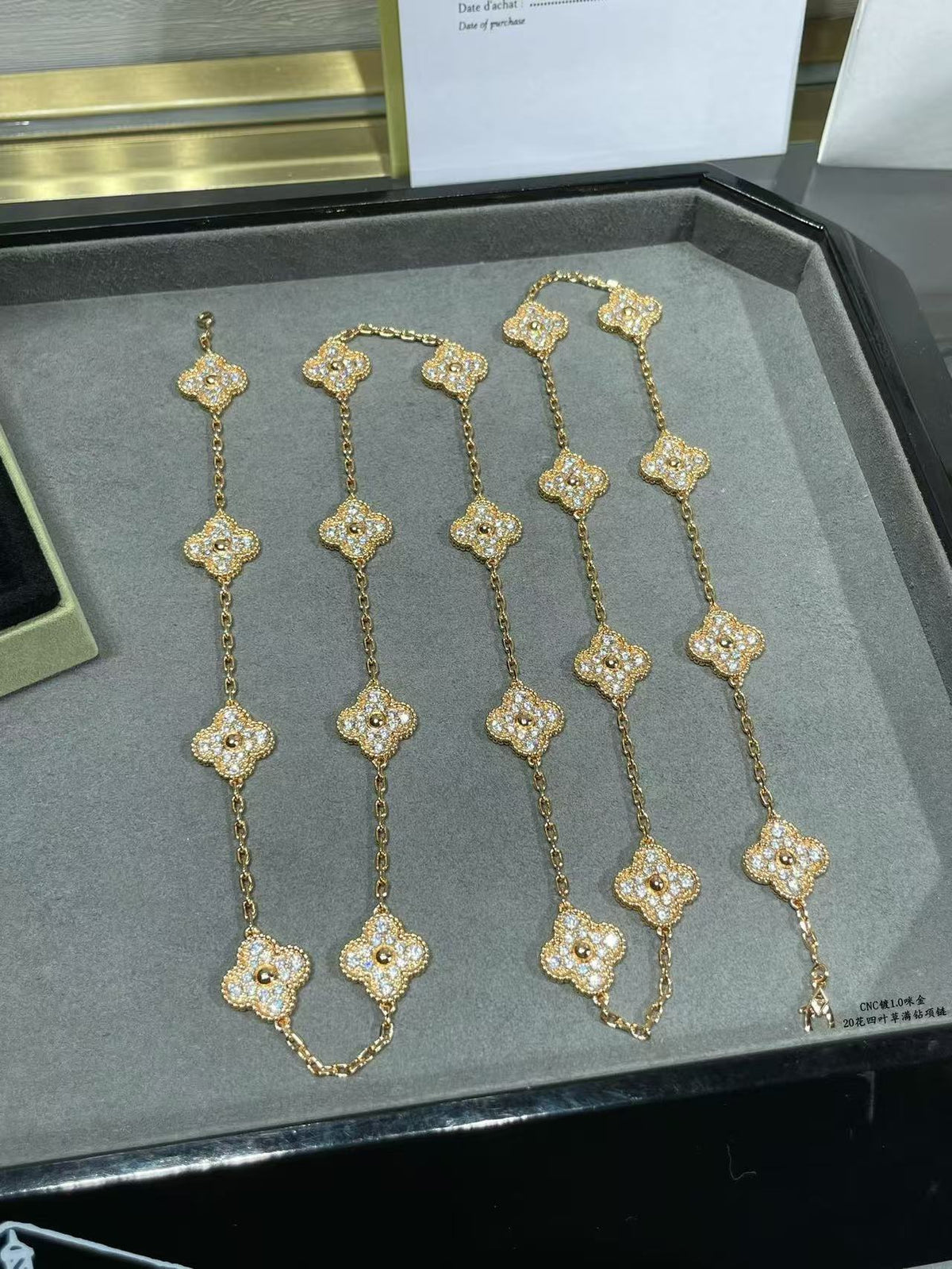[Stellar Jewelry]CLOVER 20 MOTIFS FULL-DIAMOND NECKLACE