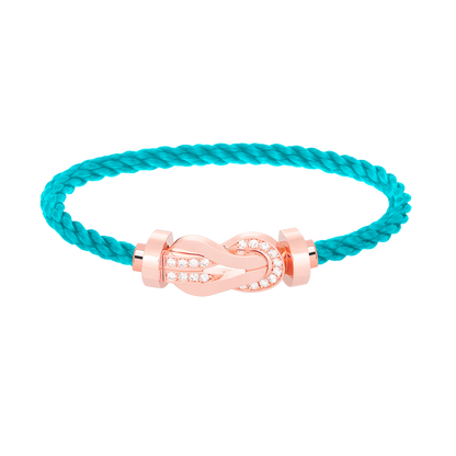 [Stellar Jewelry]CHANCE LARGE 8 FIGURE BUCKLE HALF DIAMOND BRACELET ROSE GOLD