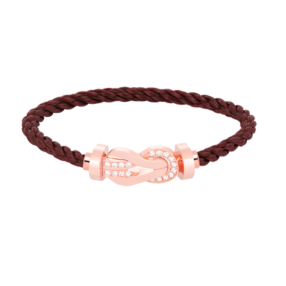 [Stellar Jewelry]CHANCE LARGE 8 FIGURE BUCKLE HALF DIAMOND BRACELET ROSE GOLD