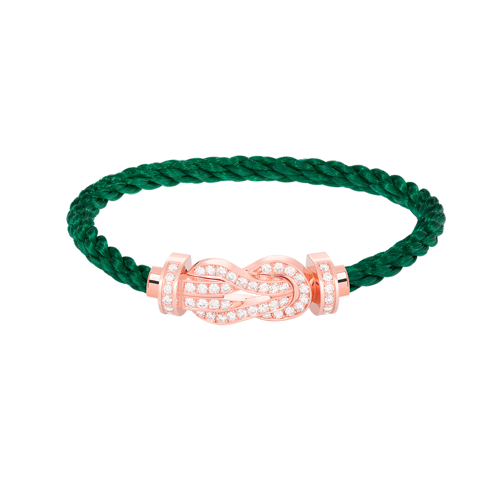[Stellar Jewelry]CHANCE LARGE 8 FIGURE BUCKLE FULL DIAMOND BRACELET ROSE GOLD