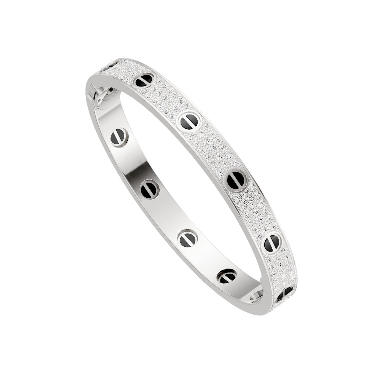 [Stellar Jewelry]LOVE BRACELET 6.1MM DIAMOND-PAVED CERAMIC