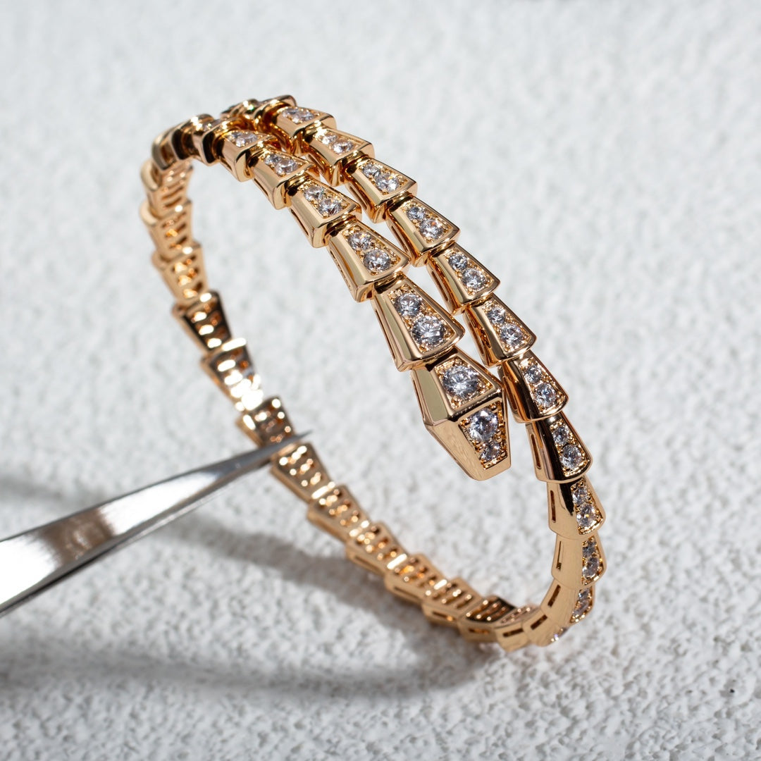 [Stellar Jewelry]SERPENTI BRACELET 6.8MM PINK GOLD DIAMOND
