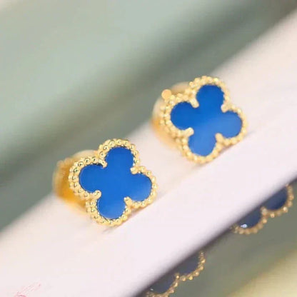 [Stellar Jewelry]CLOVER MINI 9.5MM TURQUOISE EARRINGS