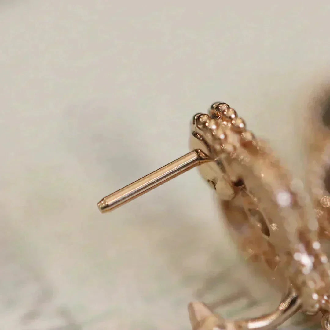 [Stellar Jewelry]CLOVER MEDIUM 1 MOTIFS FUll DIAMOND EARRINGS