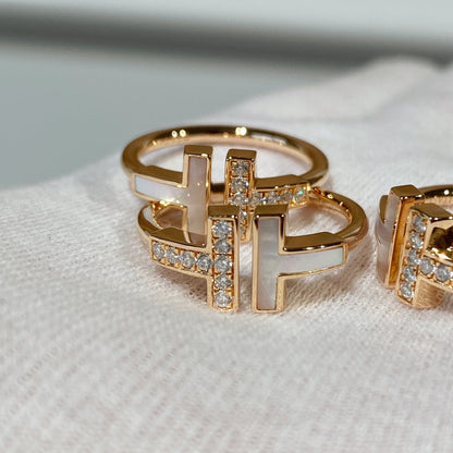 [Stellar jewels]T WIRE MOP DIAMOND RING PINK GOLD