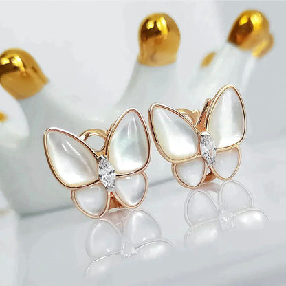 [Stellar Jewelry]BUTTERFLY MOP DIAMOND EARRINGS