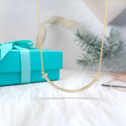 [Stellar jewels]BIG SMILE PEDANT DIAMOND NECKLACE