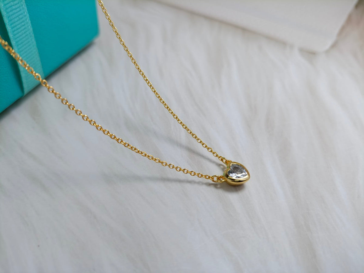 [Stellar jewels]HEART BIG DIAMOND NECKLACE