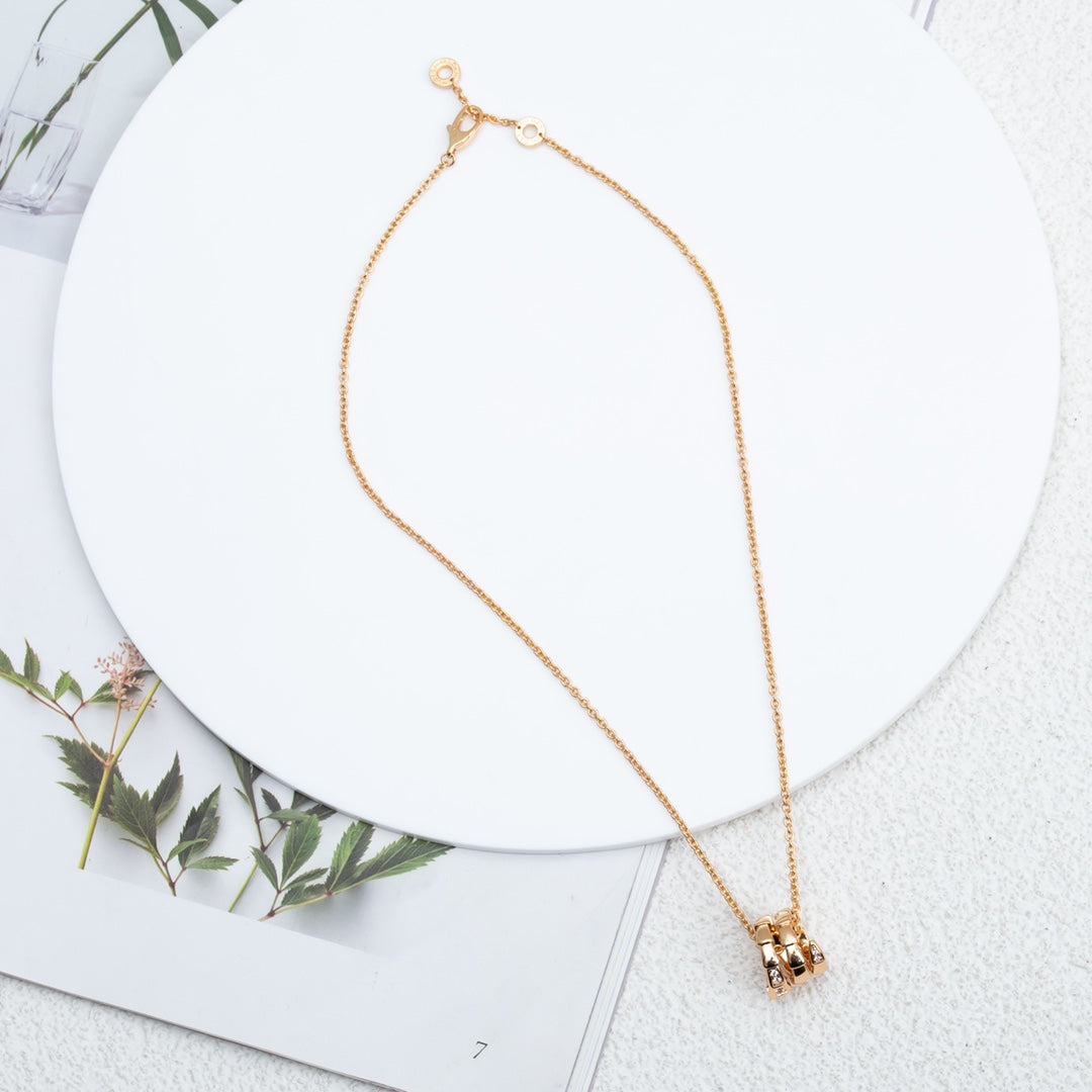 [Stellar Jewelry]SERPENTI PINK GOLD NECKLACE DIAMOND