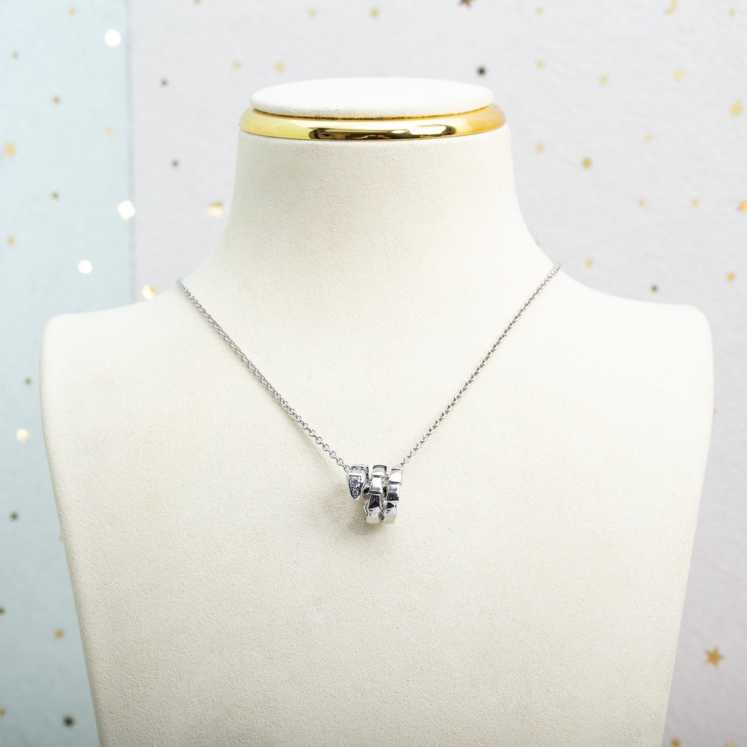 [Stellar Jewelry]SERPENTI SILVER NECKLACE DIAMOND