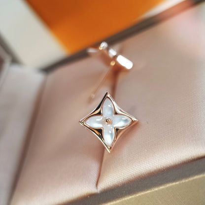 [Stellar Jewelry]STAR MOP PINK GOLD EARRINGS