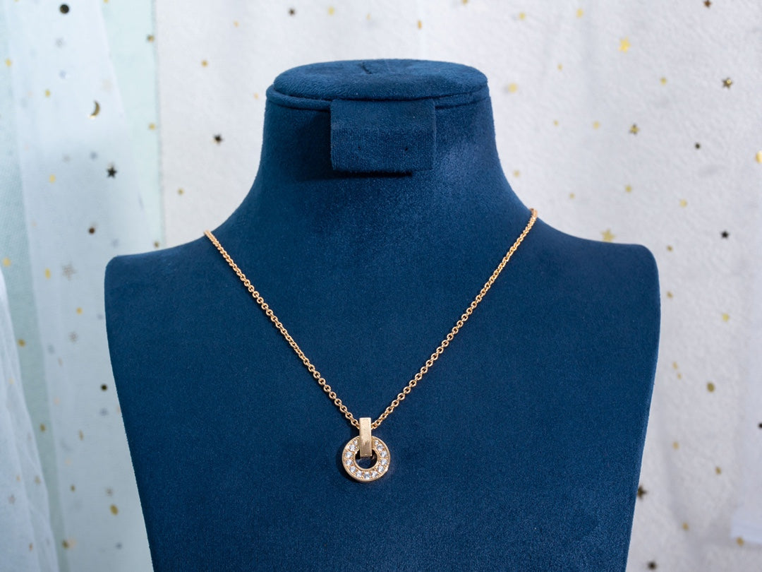 [Stellar Jewelry]GARI NECKLACE PINK GOLD DIAMOND