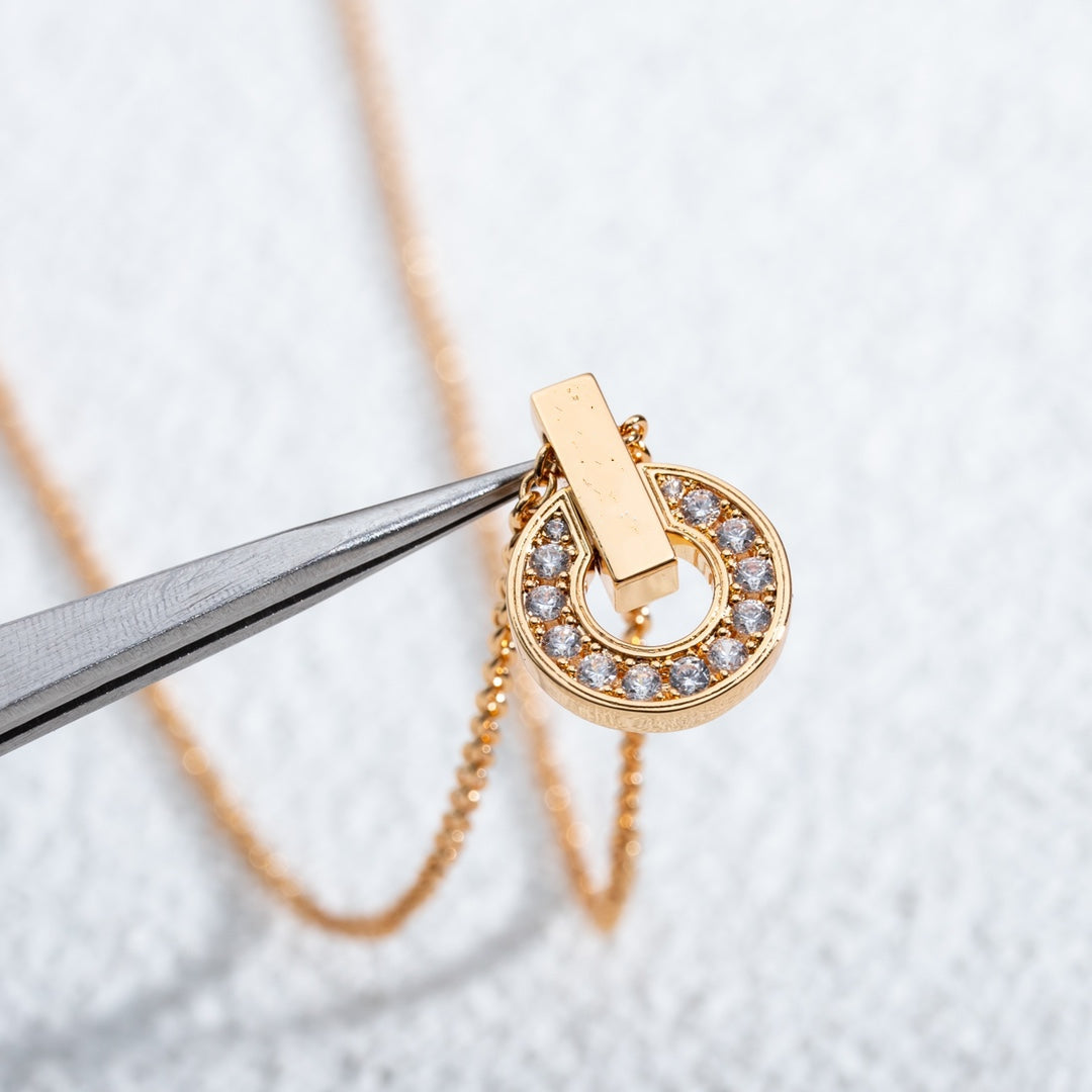 [Stellar Jewelry]GARI NECKLACE PINK GOLD DIAMOND