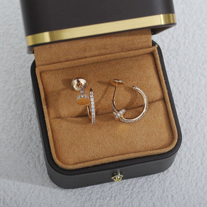 [Stellar Jewelry]JUSTE EARRINGS 12.75MM PINK GOLD DIAMOND