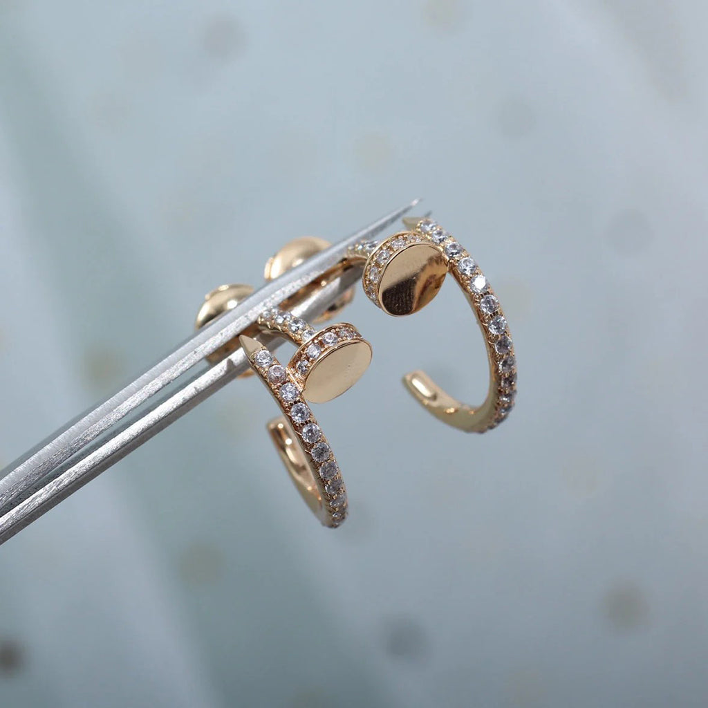 [Stellar Jewelry]JUSTE FULL DIAMOND SMALL EARRINGS