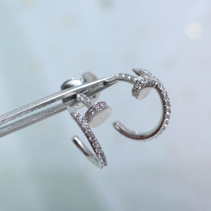 [Stellar Jewelry]JUSTE EARRINGS 12.75MM SILVER DIAMOND