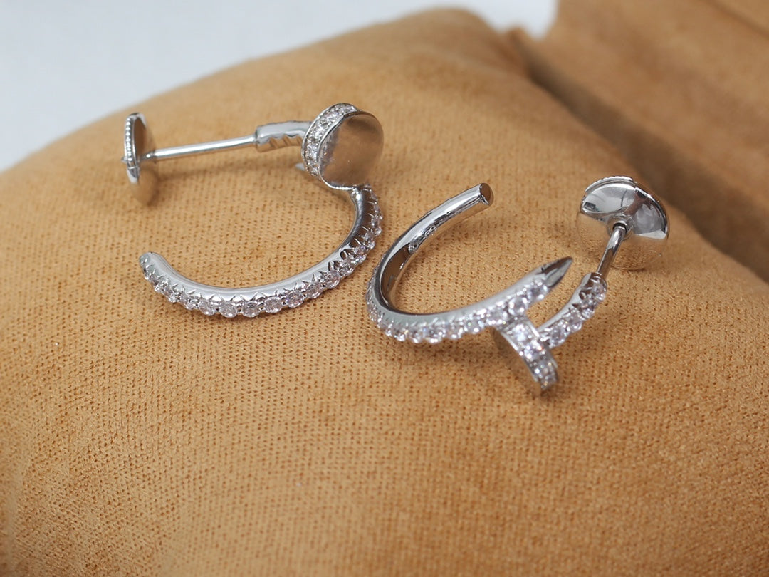 [Stellar Jewelry]JUSTE EARRINGS 12.75MM SILVER DIAMOND