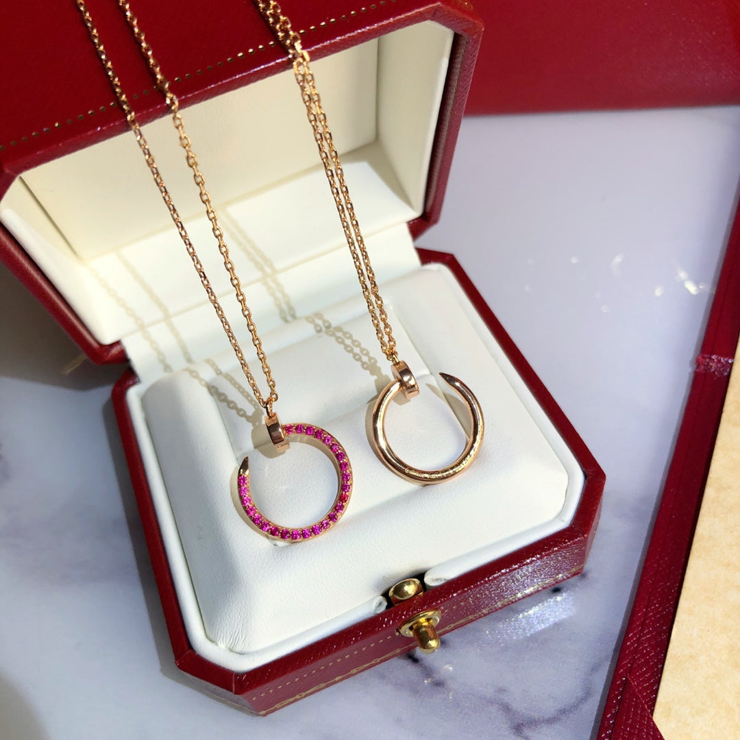 [Stellar Jewelry]JUSTE NECKLACE GOLD RED DIAMONDS