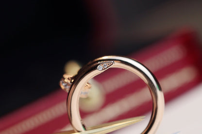 [Stellar Jewelry]JUSTE RING 2.65MM PINK GOLD DIAMOND