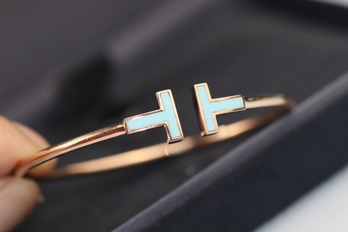 [Stellar jewels]T BRACELET 1.8MM TURQUOISE PINK GOLD