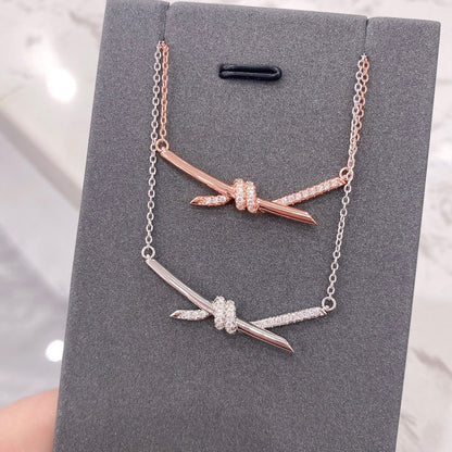 [Stellar jewels]KNOT NECKLACE DIAMONDS