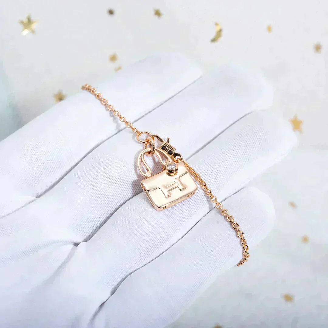 [Stellar Jewelry]AMULETTE PEDANT ROSE GOLD NECKLACE