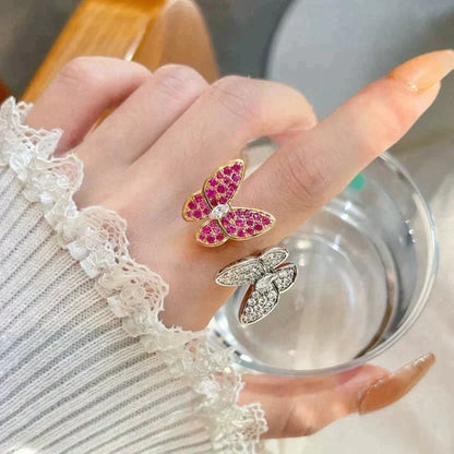 [Stellar Jewelry]TWIN BUTTERFLY DIAMOND RING