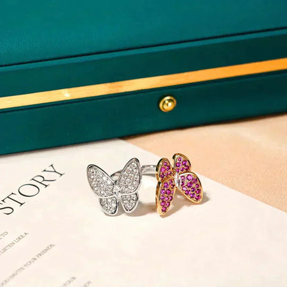 [Stellar Jewelry]TWIN BUTTERFLY DIAMOND RING
