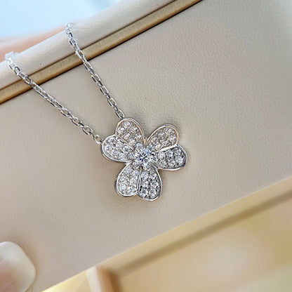 [Stellar Jewelry]CLOVER DIAMOND NECKLACE SILVER