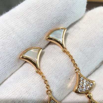 [Stellar Jewelry]DREAM EARRINGS 3 MOTIFS DIAMOND MOP PINK GOLD