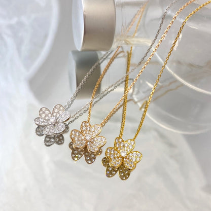 [Stellar Jewelry]FLOWER DIAMOND NECKLACE