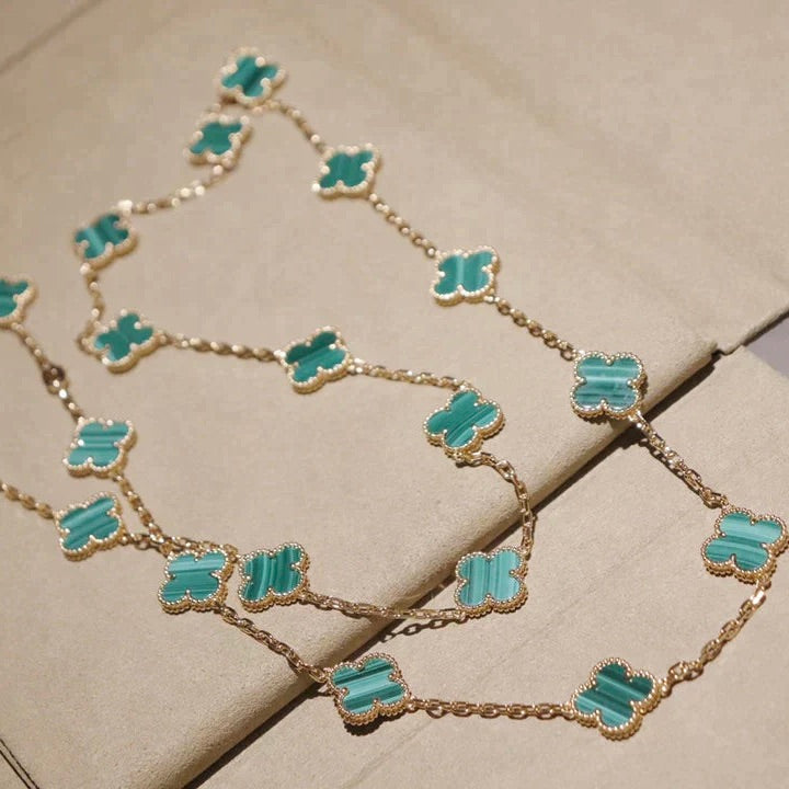 [Stellar Jewelry]CLOVER 20 MOTIFS MALACHITE GOLD