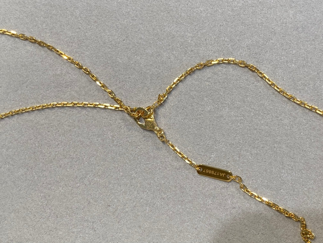 [Stellar Jewelry]CLOVER 25MM NECKLACE GOLD CARNELIAN
