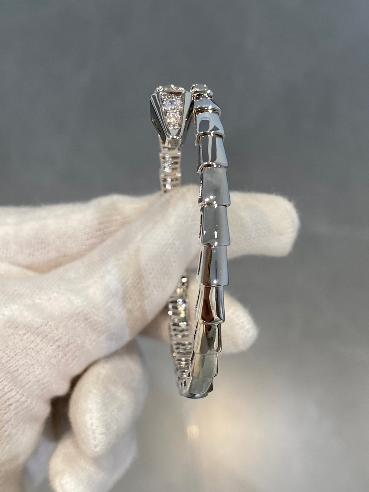 [Stellar Jewelry]SERPENTI BRACELET DIAMONDS SILVER