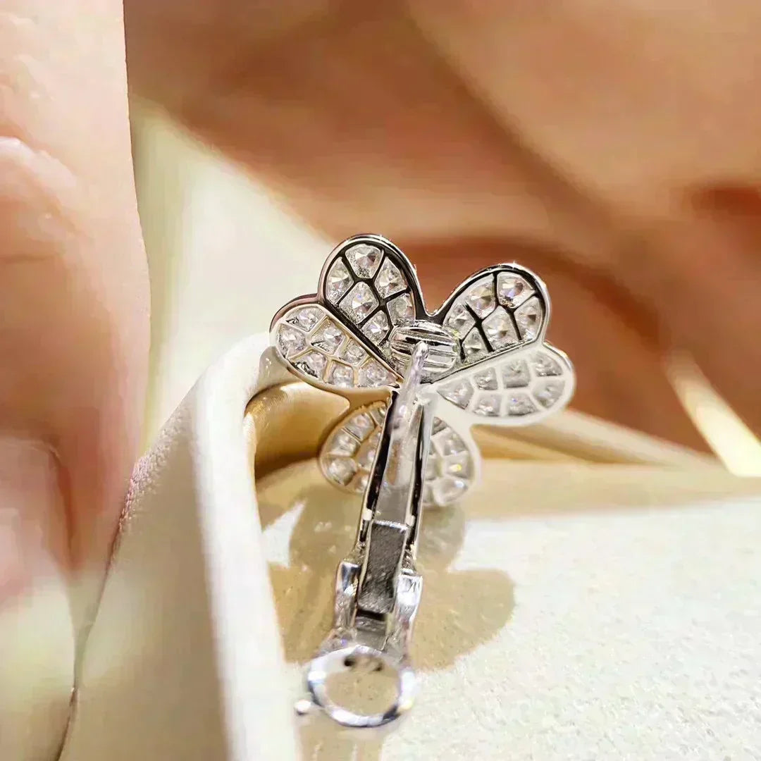[Stellar Jewelry]CLOVER COMOS DIAMOND EARRINGS SILVER