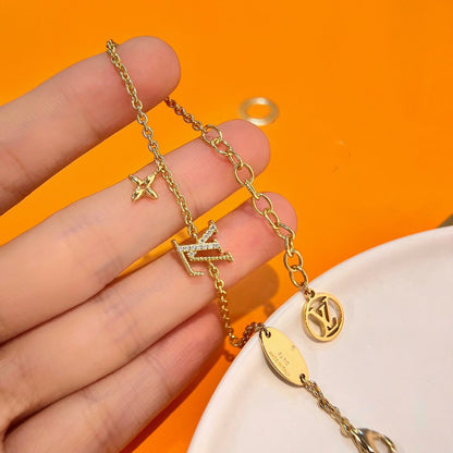 [Stellar Jewelry]LOGO STAR MOTIF GOLD BRACELET