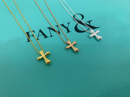 [Stellar jewels]CROSS PENDANT MINI BARE CROSS NECKLACE