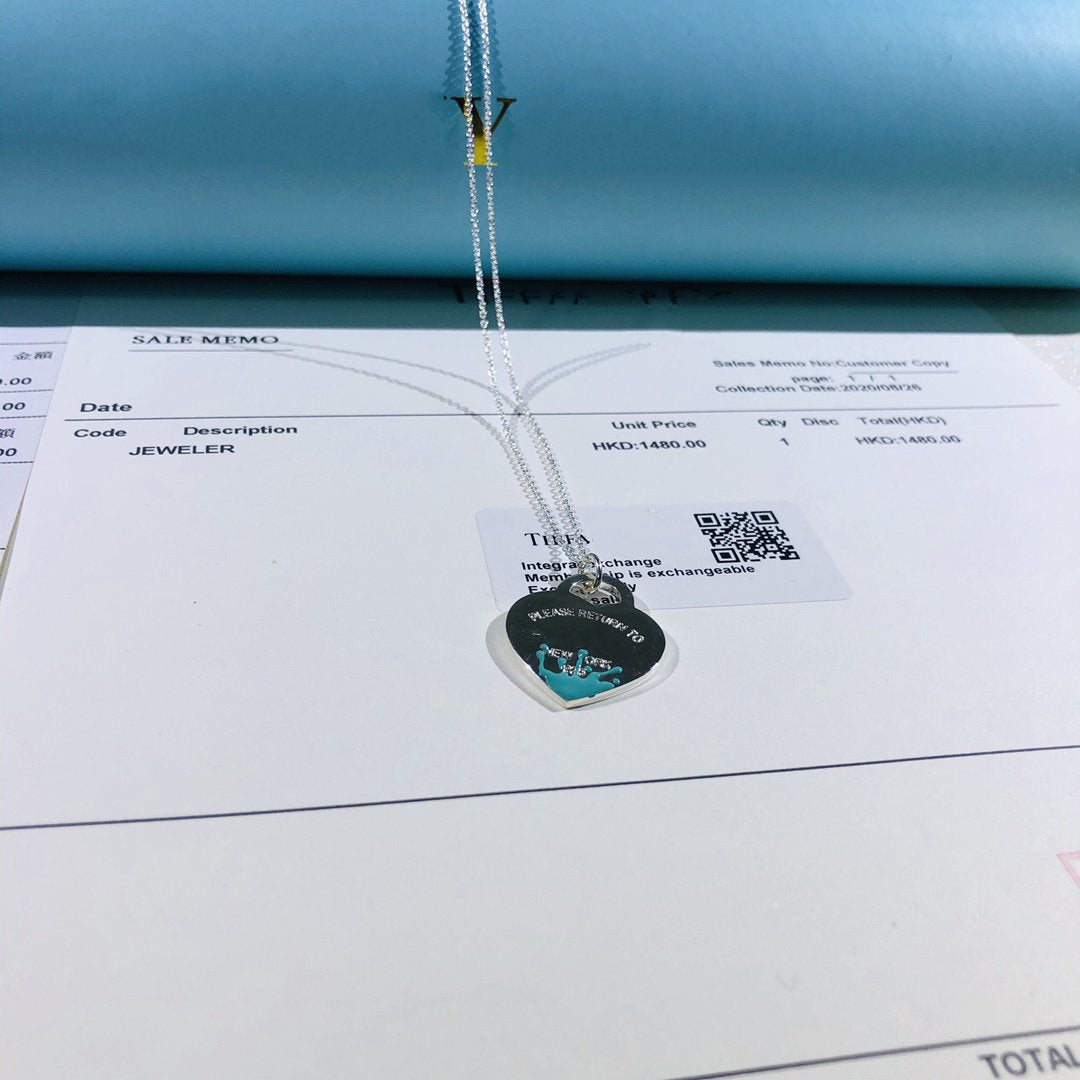 [Stellar jewels]COLOUR HEART SPLASH TAG NECKLACE