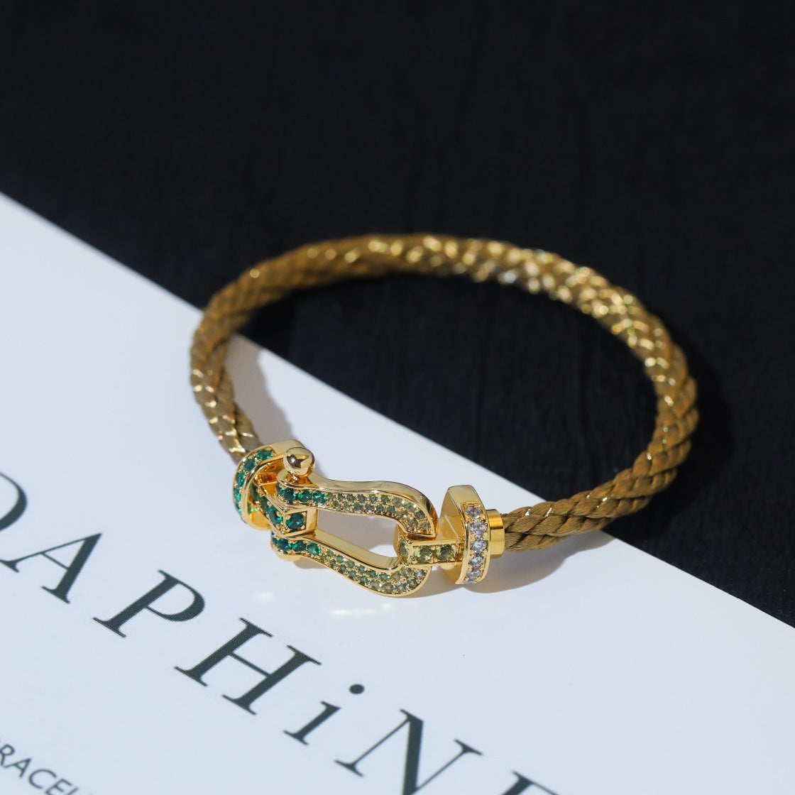 [Stellar Jewelry]FORCE 10 GOLD GREEN DIAMOND PAVED