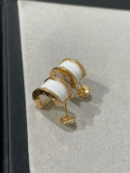 [Stellar Jewelry]ZERO 1 PINK GOLD CERAMIC EARRINGS