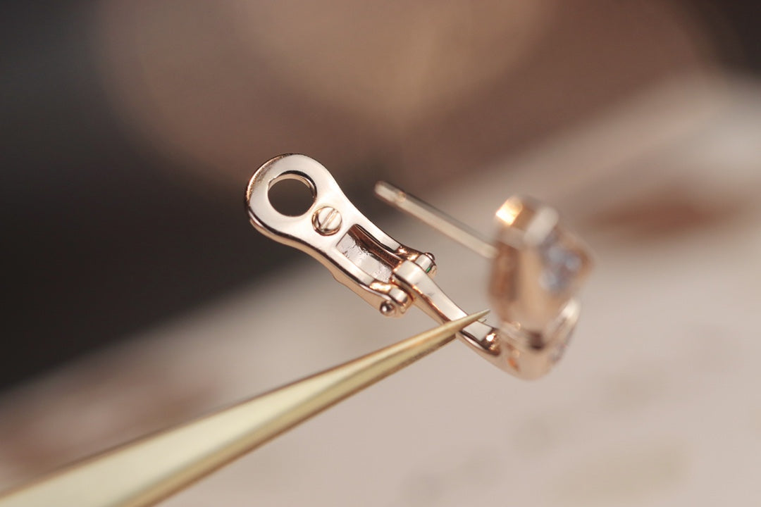 [Stellar Jewelry]SERPENT PINK GOLD DIAMOND EARRINGS