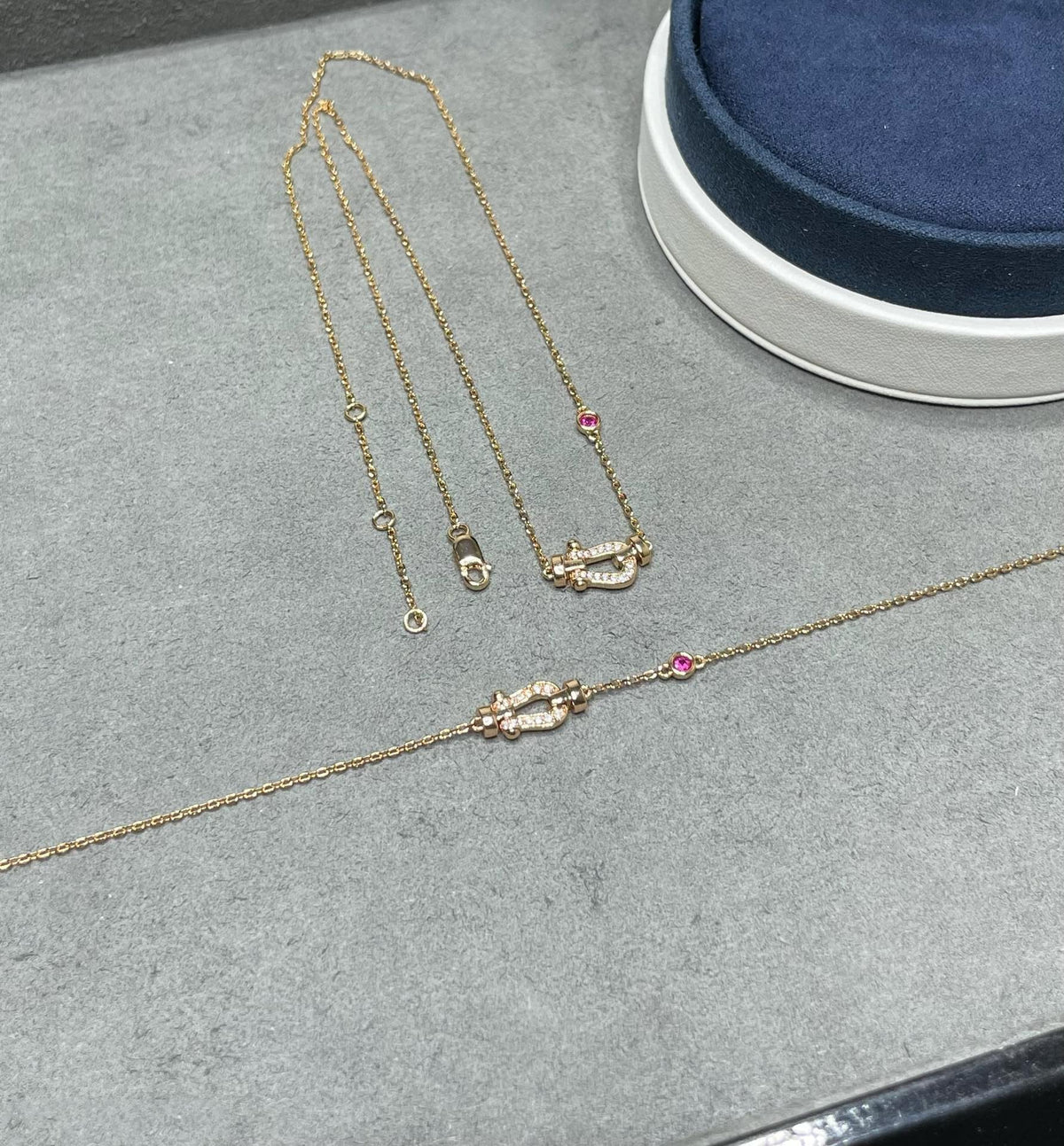 [Stellar Jewelry]FORCE 10 DIAMOND PINK GOLD NECKLACE
