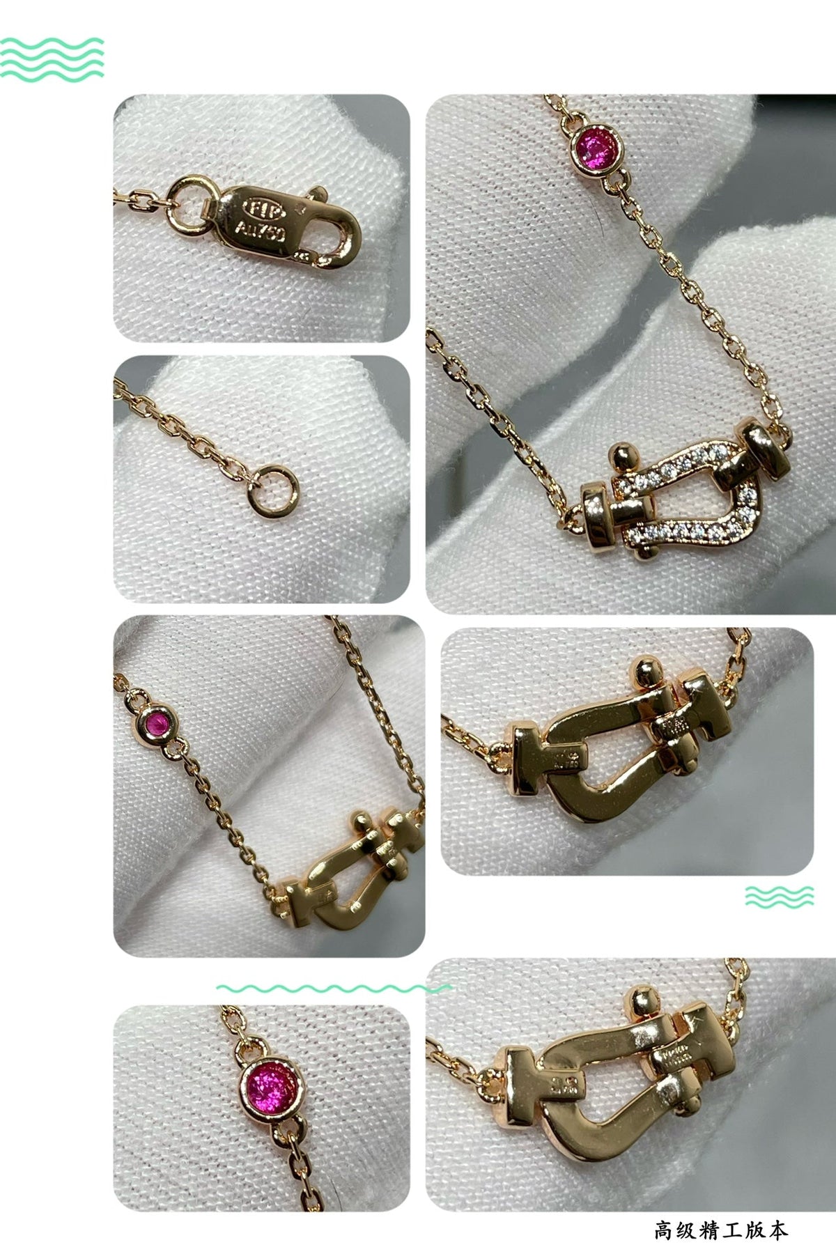 [Stellar Jewelry]FORCE 10 DIAMOND PINK GOLD NECKLACE