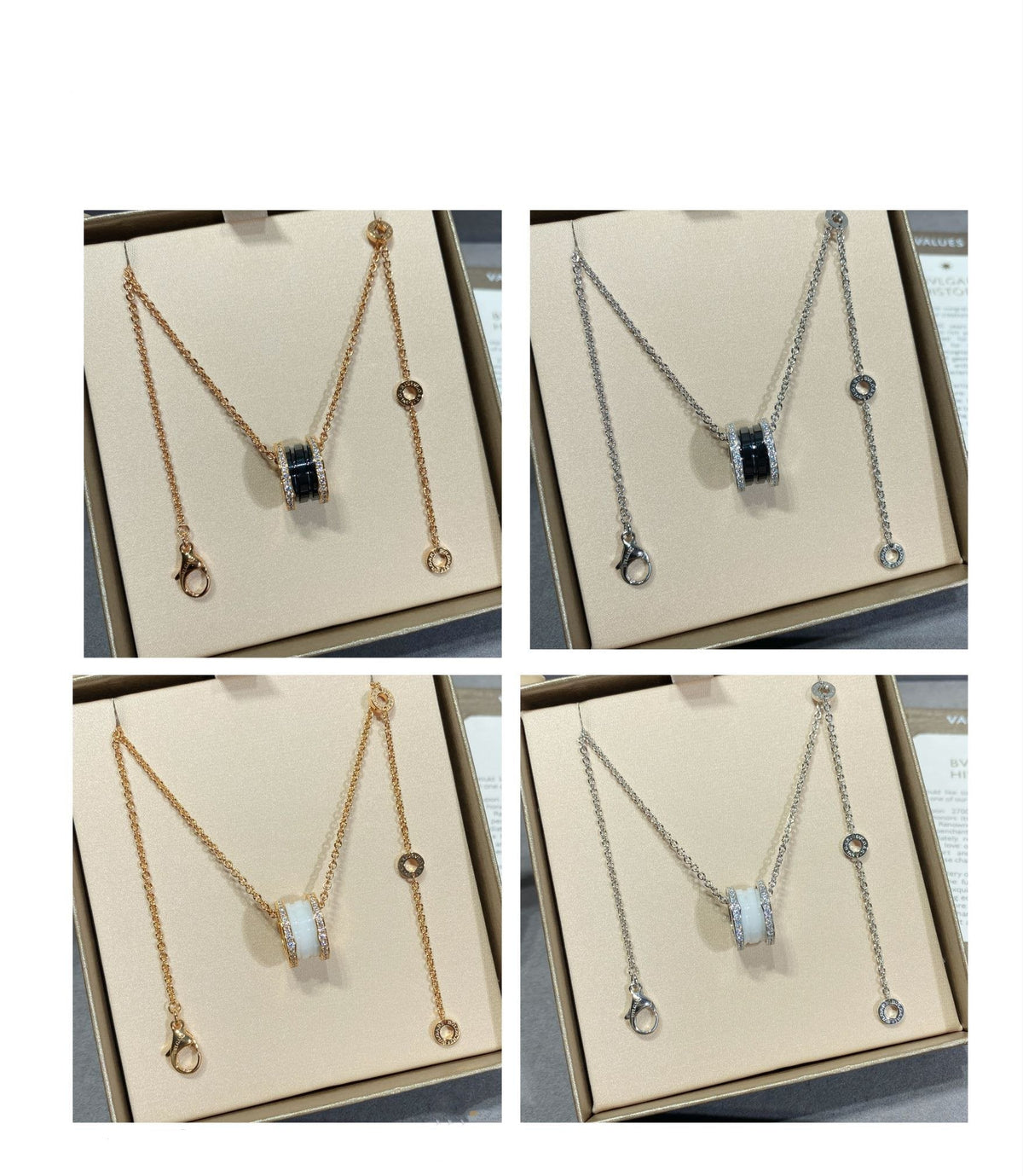 [Stellar Jewelry]ZERO 1 DIAMOND CERAMIC NECKLACE
