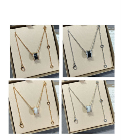 [Stellar Jewelry]ZERO 1 DIAMOND CERAMIC NECKLACE