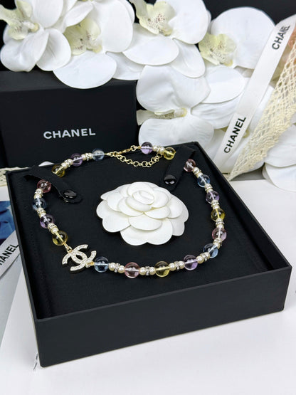 [Stellar Jewelry]26C New Spring Collection Colorful Transparent Resin Necklace