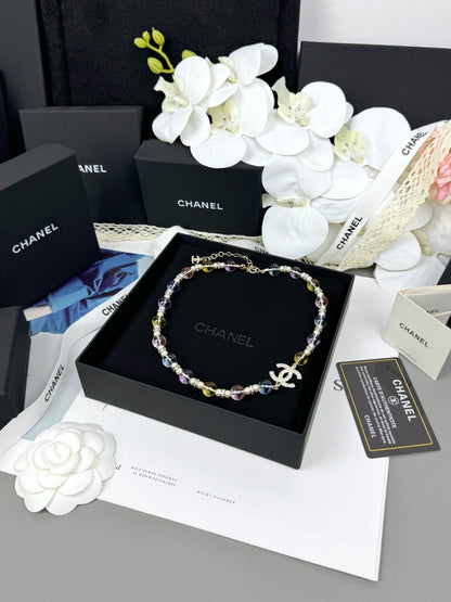 [Stellar Jewelry]26C New Spring Collection Colorful Transparent Resin Necklace
