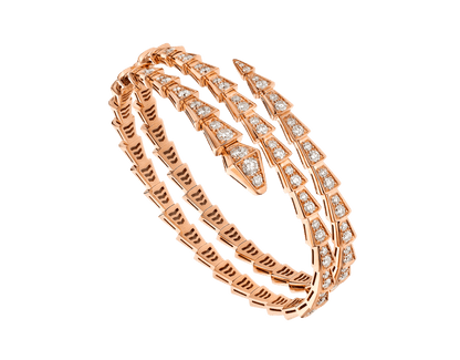 [Stellar Jewelry]SERPENTI BRACELET PINK GOLD DIAMOND DOUBLE ROW