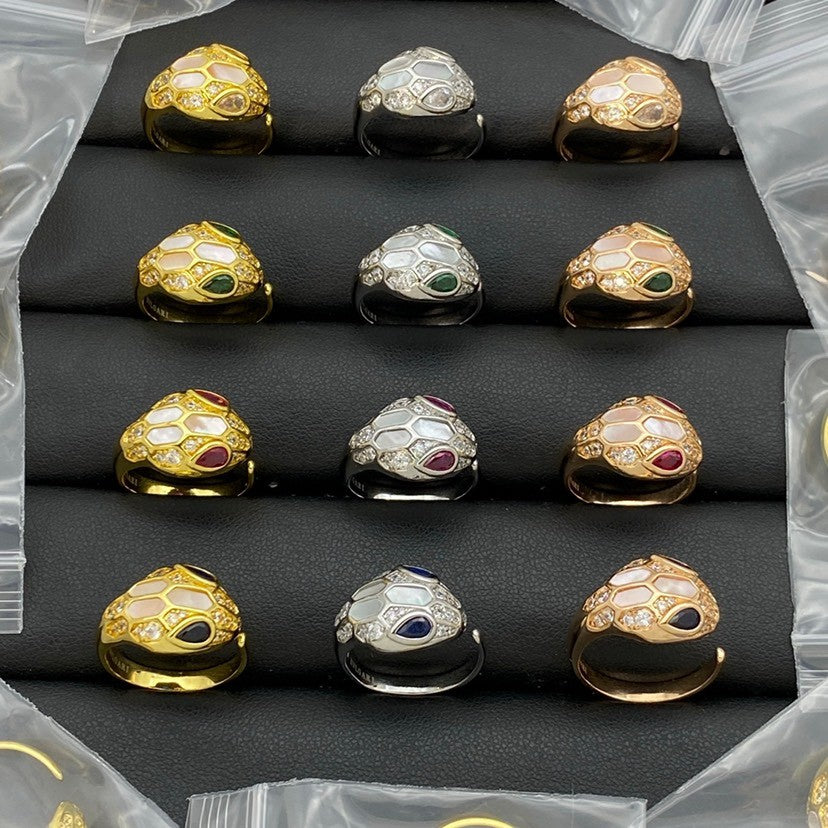 [Stellar Jewelry]BRAND NEW ASSORTED SNAKE HEAD MOTHER OF PEARL RINGS